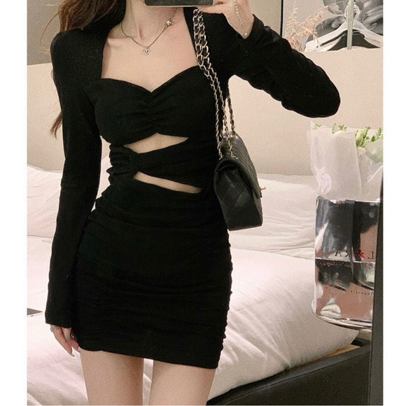 Hot girl desire wind niche black wrap skirt female waist slender. - Picture 1 of 1